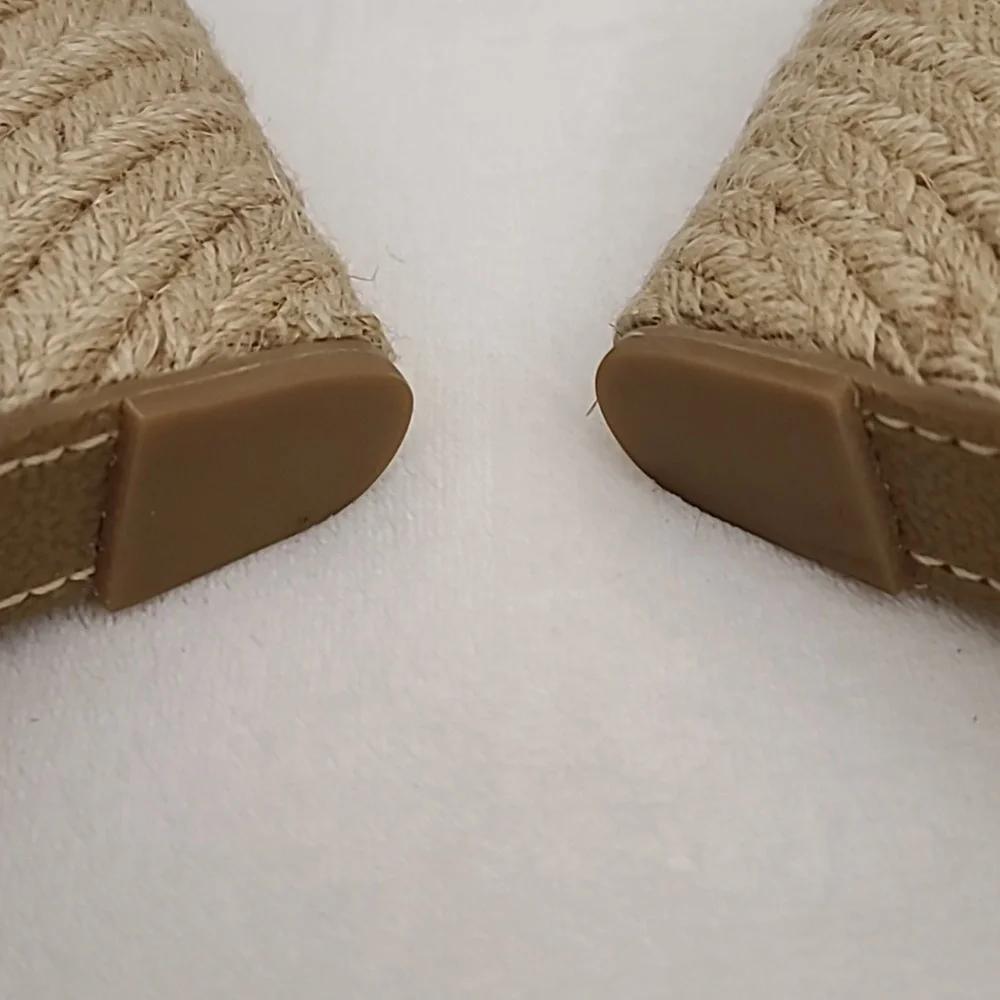 FRYE AND CO. Tan Suede Fringe Espadrille Wedge Sandals